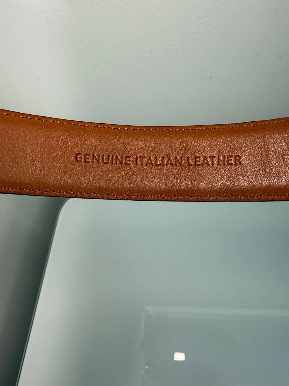 Lauren Ralph Lauren Women’s Brown Croc Embossed Italian Leather Belt Size Small